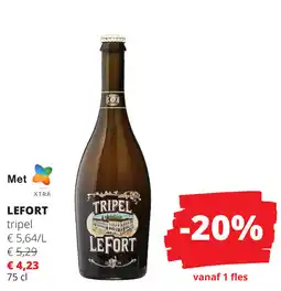 Spar Lefort tripel aanbieding