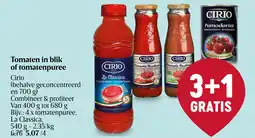 Delhaize Tomaten in blik of tomatenpuree Cirio aanbieding