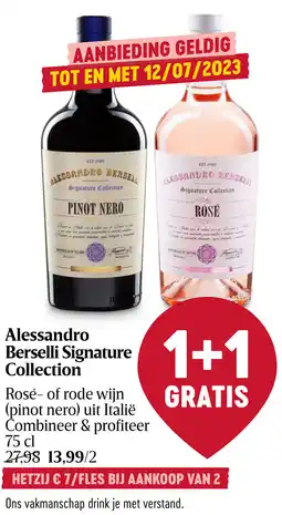 Delhaize Alessandro Berselli Signature Collection aanbieding