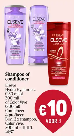Delhaize Elsève Hydra Hyaluronic of Color Vive aanbieding
