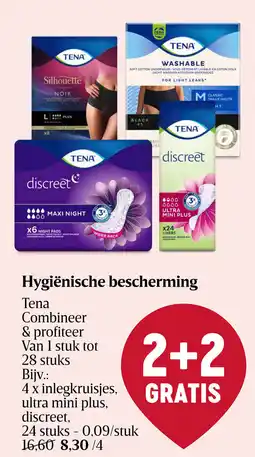 Delhaize Tena Hygiënische bescherming aanbieding