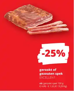 Spar Gerookt of Gezouten Spek Excellent aanbieding