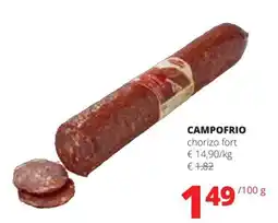 Spar Campofrio chorizo fort aanbieding