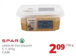 Spar Spar salade de thon piquante aanbieding
