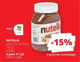 Spar Nutella aanbieding