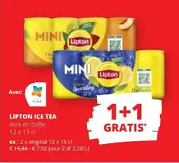 Spar Lipton ice tea mini en boîte aanbieding