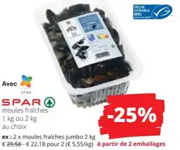Spar Spar moules fraîches aanbieding