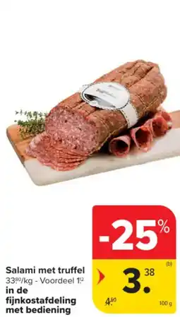 Carrefour Salami met truffel aanbieding