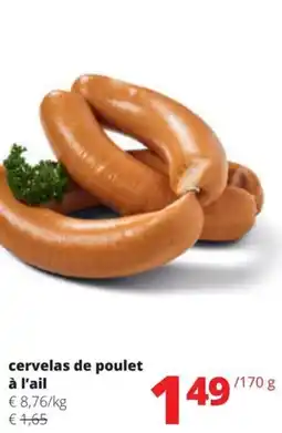 Spar Cervelas de poulet à l'ail aanbieding