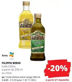 Spar Filippo berio huile d'olive aanbieding
