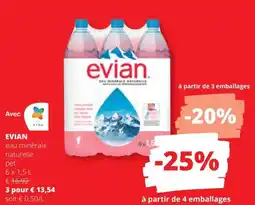 Spar Evian eau minérale naturelle aanbieding