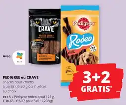 Spar Pedigree ou Crave aanbieding