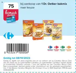 Carrefour Dr. Oetker Bakmix aanbieding