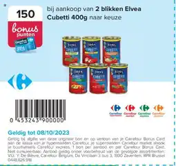 Carrefour Elvea Cubetti aanbieding