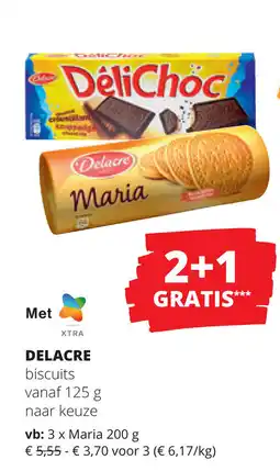 Spar Delacre biscuits aanbieding