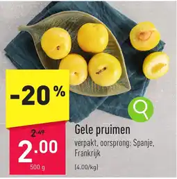 ALDI Gele pruimen aanbieding
