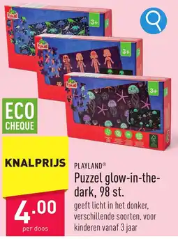 ALDI Playland Puzzel glow-in-the- dark aanbieding