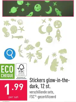 ALDI Stickers glow-in-the- dark aanbieding