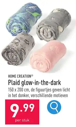ALDI Home Creation Plaid glow-in-the-dark aanbieding