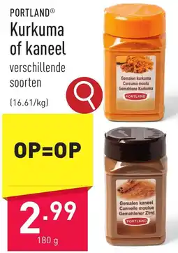 ALDI Portland Kurkuma of kaneel aanbieding