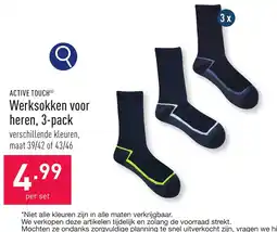 ALDI Active touch werksokken voor heren aanbieding