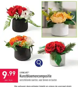 ALDI Living art kunstbloemencompositie aanbieding