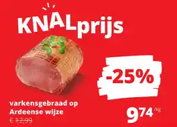 Spar Varkensgebraad op Ardeense wijze aanbieding