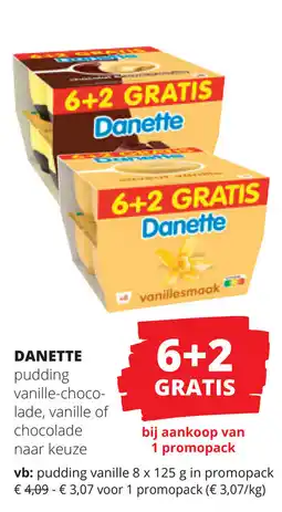 Spar Danette pudding aanbieding