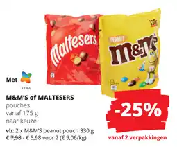 Spar M&M'S of Maltesers aanbieding