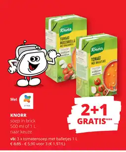 Spar Knorr soep in brick aanbieding