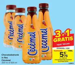 Carrefour Chocoladedrank in fles Cécémel aanbieding