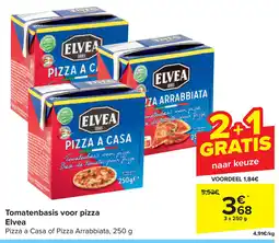Carrefour Tomatenbasis voor pizza Elvea aanbieding