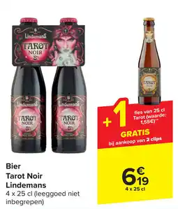 Carrefour Bier Tarot Noir Lindemans aanbieding