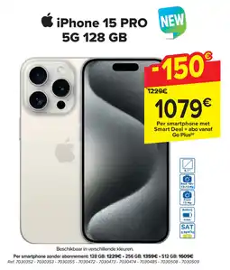 Carrefour iPhone 15 PRO 5G 128 GB aanbieding