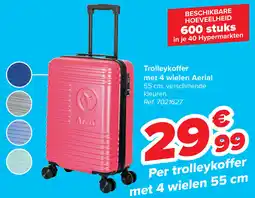 Carrefour Trolleykoffer met 4 wielen Aerial aanbieding