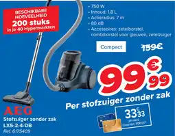 Carrefour AEG Stofzuiger zonder zak LX5-2-4-DB aanbieding