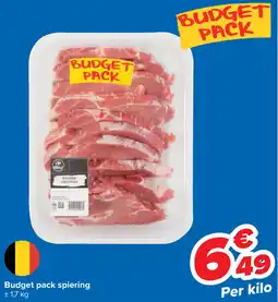 Carrefour Budget pack spiering aanbieding