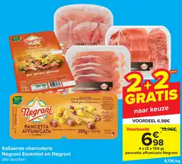 Carrefour Italiaanse charcuterie Negroni Essentiel en Negroni aanbieding