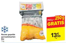 Carrefour Kruwe gepelde garnaalstaarten aanbieding