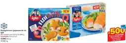 Carrefour Diepgevroren gepaneerde vis Iglo aanbieding