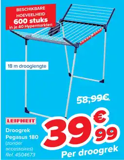 Carrefour Leifheit Droogrek Pegasus 180 aanbieding