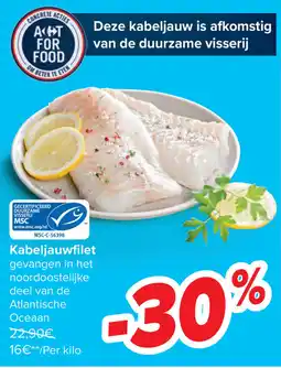 Carrefour Kabeljauwfilet aanbieding