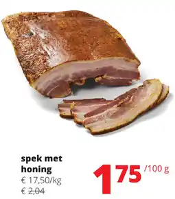 Spar Spek met honing aanbieding