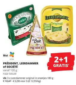 Spar President, leerdammer of société aanbieding
