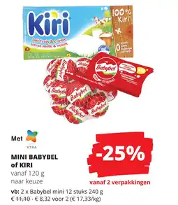 Spar Mini babybel of kiri aanbieding