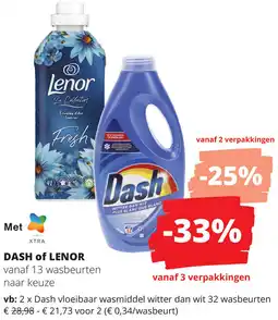 Spar Dash of Lenor aanbieding