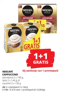 Spar Nescafé cappuccino aanbieding