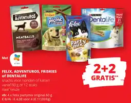 Spar Felix, Adventuros, Friskies of Dentalife aanbieding