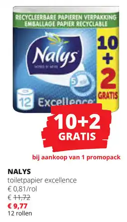 Spar Nalys toiletpapier excellence aanbieding