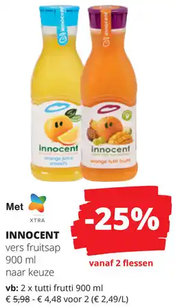 Spar Innocent vers fruitsap aanbieding